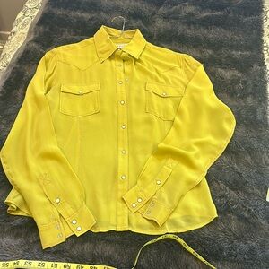 Sheer Ryan Michael button up snap shirt